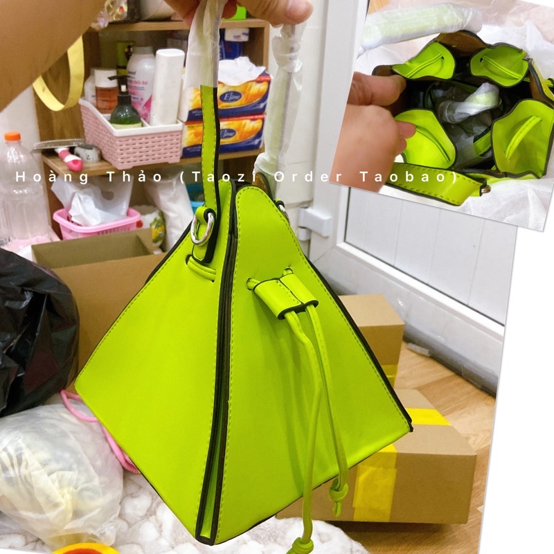 Túi xách bánh ú tam giác đeo chéo quai xách đủ màu hot 2022