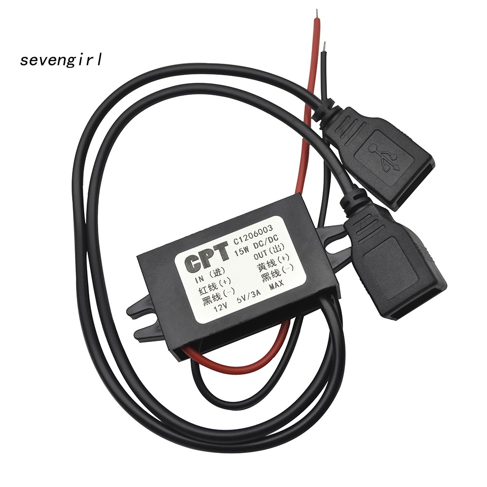 Bộ Sạc Chuyển Đổi Usb Kép / Single Usb 12v Sang 5v 3a Max Cho Máy Tính Bảng / Điện Thoại