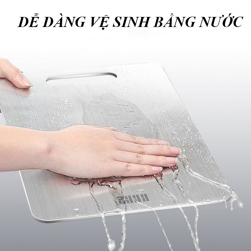 Thớt Inox 304 Kháng Khuẩn Cường Lực- Vệ Sinh Dễ Dàng - Rã Đông Nhanh - Chống Ẩm Mốc - Không Xước Dăm - Không Mùn Gỗ