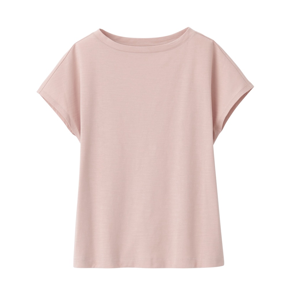 Muji Áo Thun Slub Jersey Tay Liền