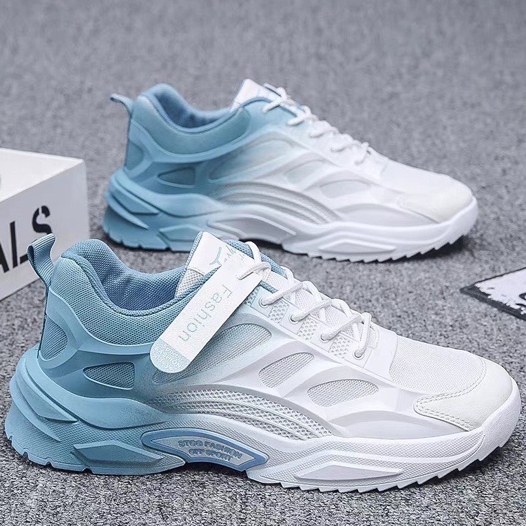 Giày thể thao nam Loang màu siêu đẹp, có 2 màu xanh và đen, Giày Sneakers Nam đế êm