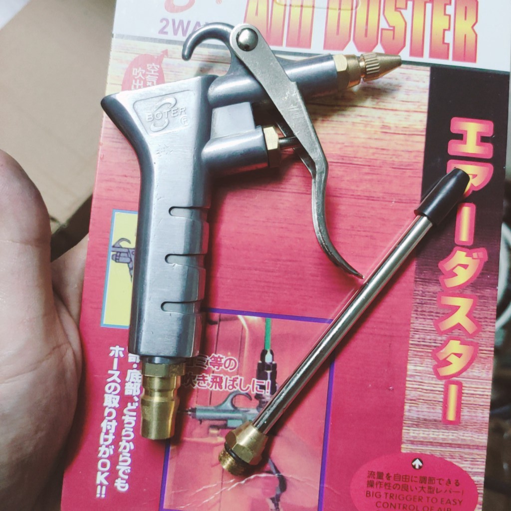 Súng xì khô 2 đầu đồng boster BT128(tmh2669)