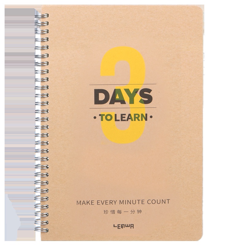 Sổ lò xo A5 B5 kẻ ngang 136 trang bìa Kraft vintage đơn giản mà tinh tế phù hợp ghi chép làm bullet journal,planner