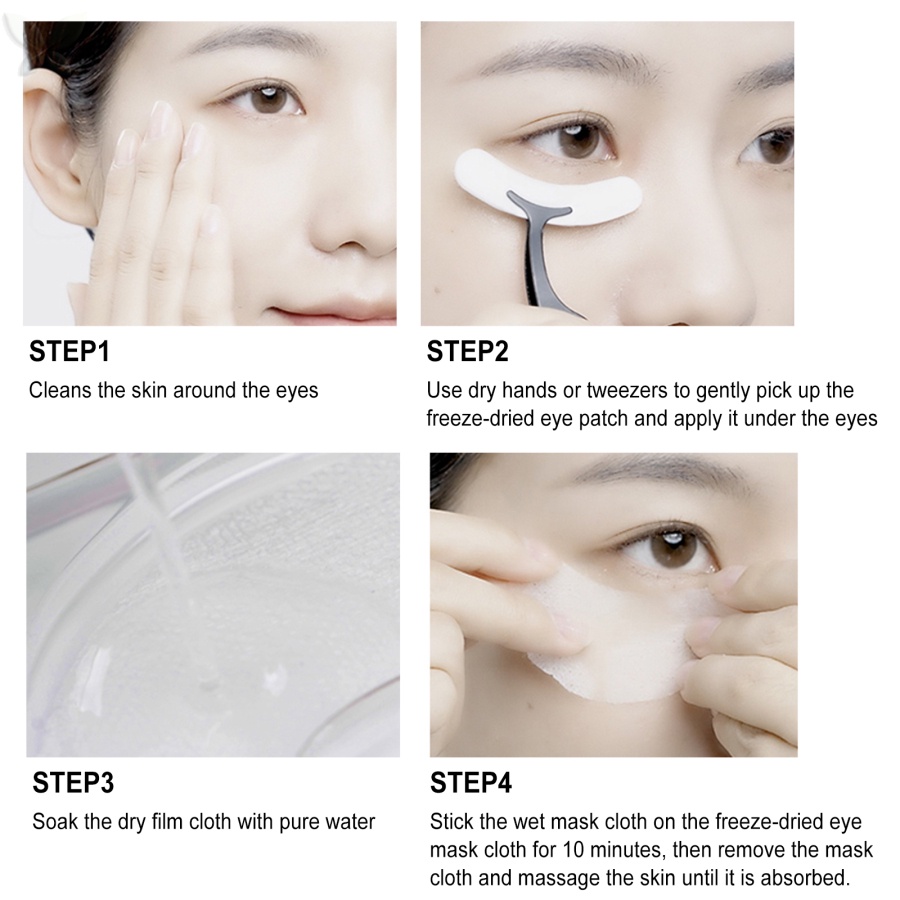 Mặt nạ mắt khô đông lạnh Loại III Mặt nạ mắt Collagen nguồn con người Chăm sóc mắt Miếng dán mắt Tinh chất kem mắt