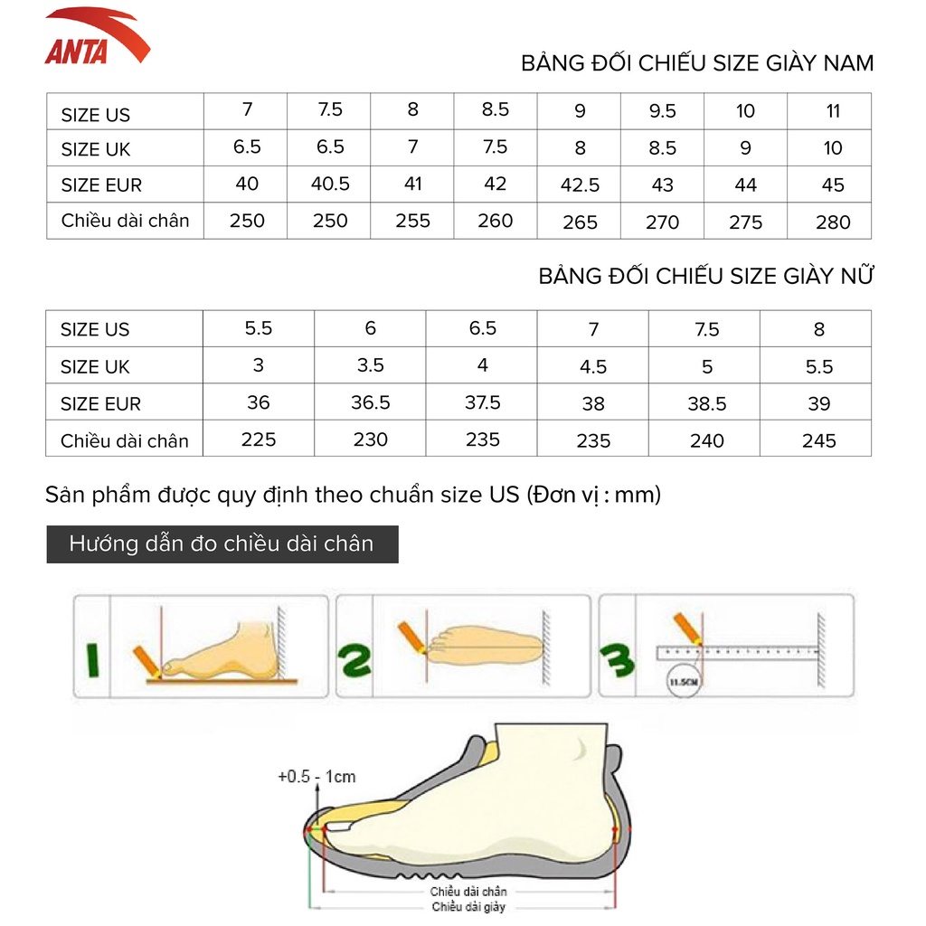 Giày thể thao nữ nam Anta A-EBUFFER 822117710-2