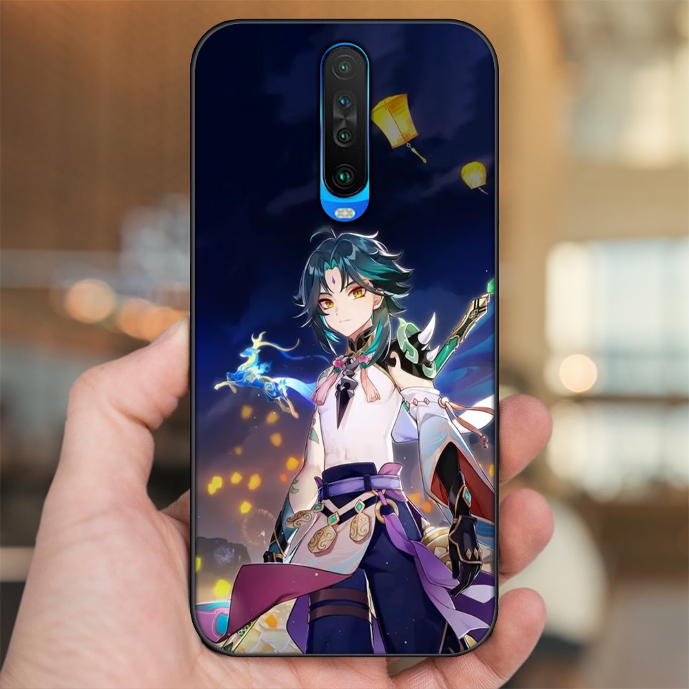Ốp lưng Xiaomi K30 viền đen in hình Xiao Genshin Impact