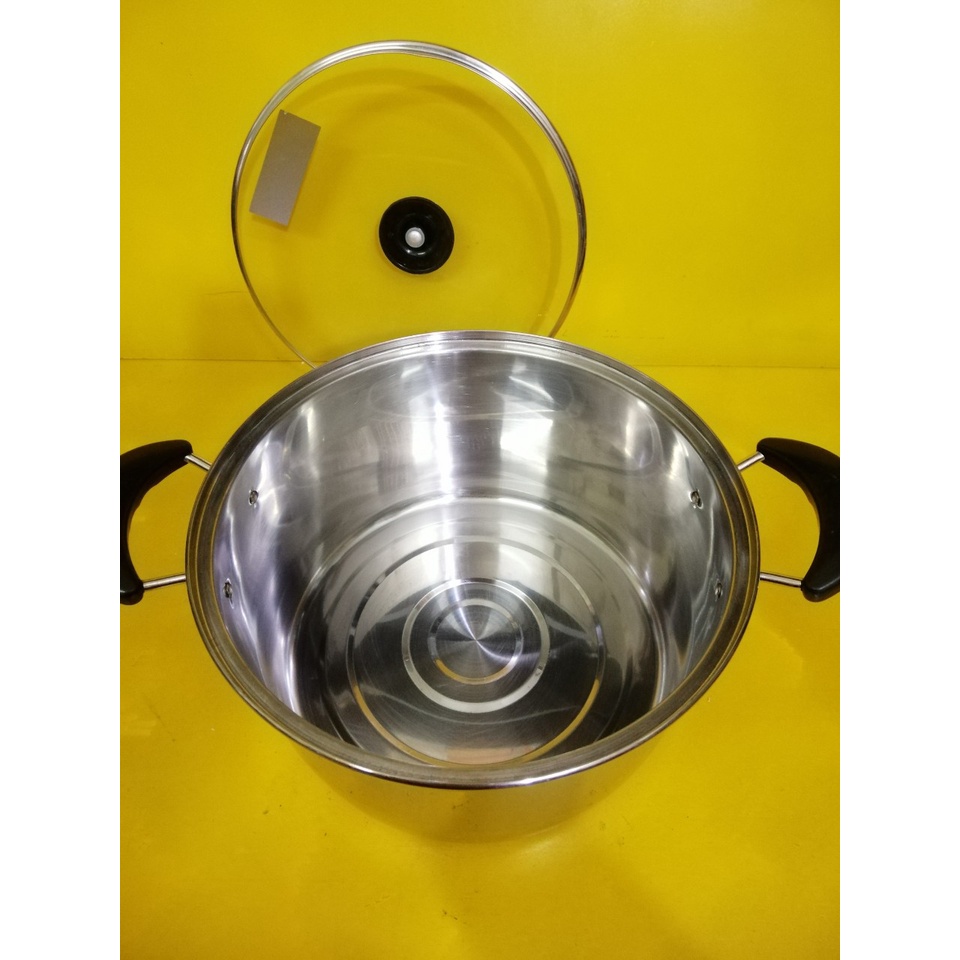 Nồi inox nội địa Nhật, size 28cm, cao 15cm (246), dùng được bếp từ