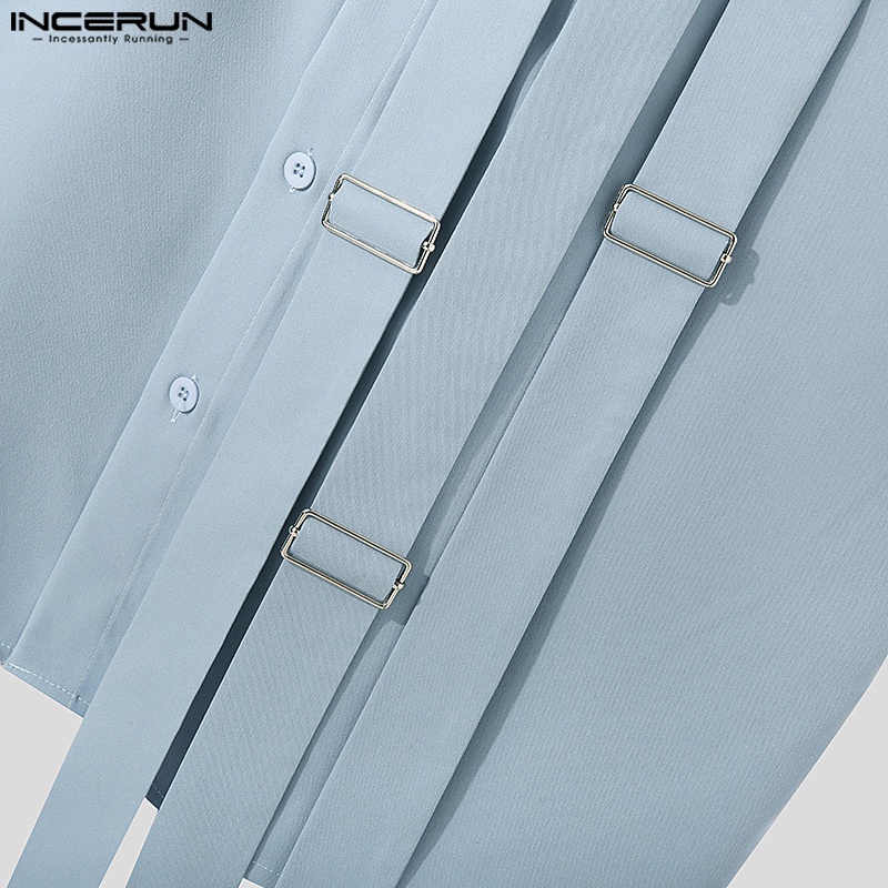 Áo ba lỗ Incerun cài nút thời trang cho nam