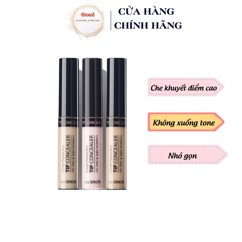 Kem Che Khuyết Điểm The Saem - Kem Che Khuyết Điểm The Seam Cover Perfection Tip Concealer SPF28 PA++ 6.5g