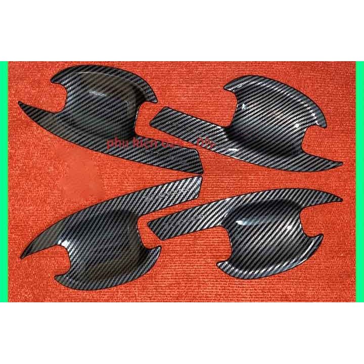 ốp Tay + Hõm Cửa Xe Tucson 2016 đến 2021 mẫu Carbon thể thao