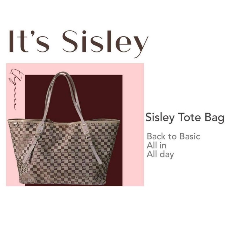 Túi tote vải hiệu Sisley Authentic độ mới cao