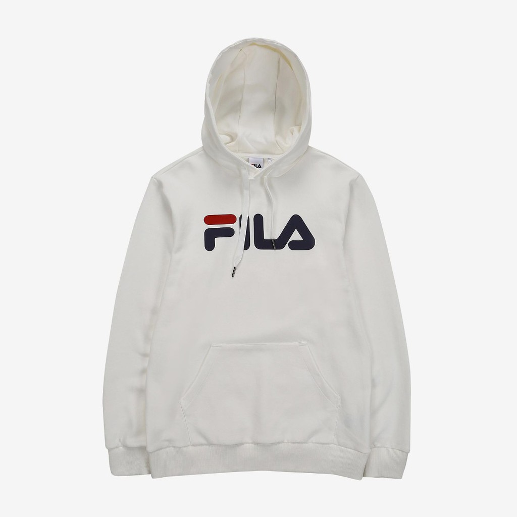 [CHÍNH HÃNG] F.ila Linear Logo Basic Hoodie White
