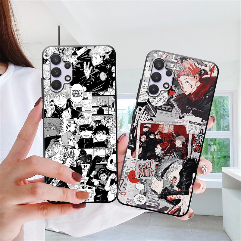 Ốp điện thoại hình Jujutsu Kaisen thích hợp cho Samsung Galaxy A52 A52S 5G A12 A125 M12 F12 A51 M40S A515F A22 M22 A32