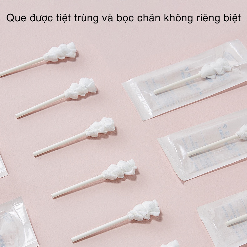 Hộp 30 que tưa lưỡi cao cấp KUB làm sạch khoang miệng cho bé - KUB OFFICIAL