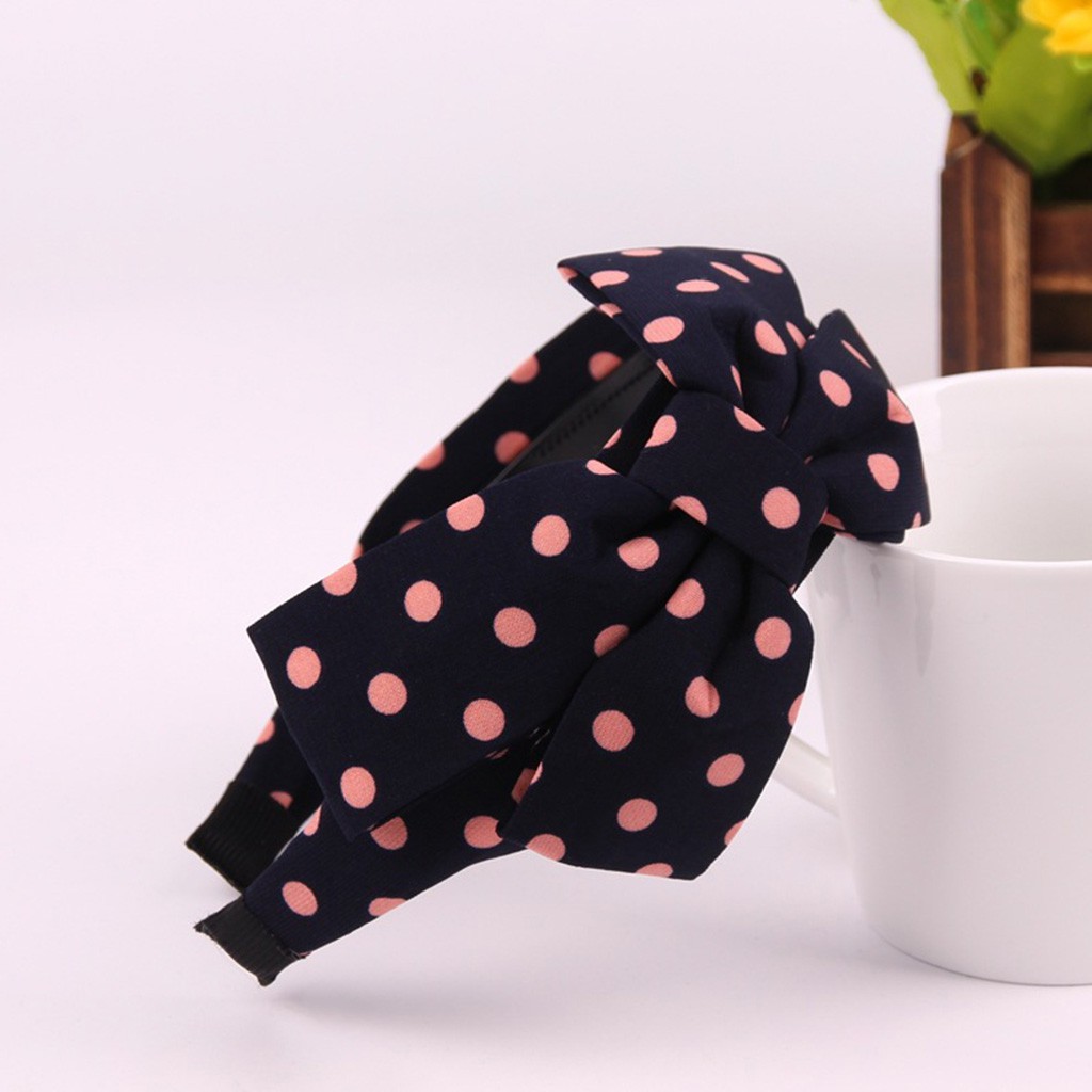 Băng đô phối nơ vải bản to thời trang