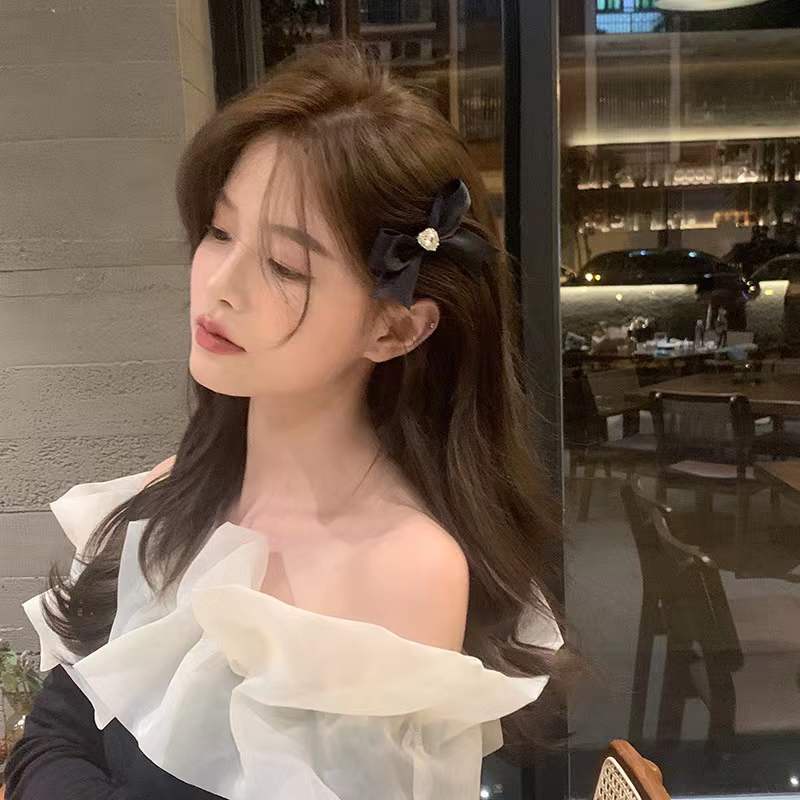 Kẹp Tóc Hình Nơ Đính Đá Lấp Lánh Thời Trang Cho Nữ