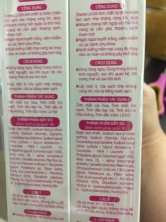 DUNG DỊCH VỆ SINH SHEMA LÁ ĐÔI