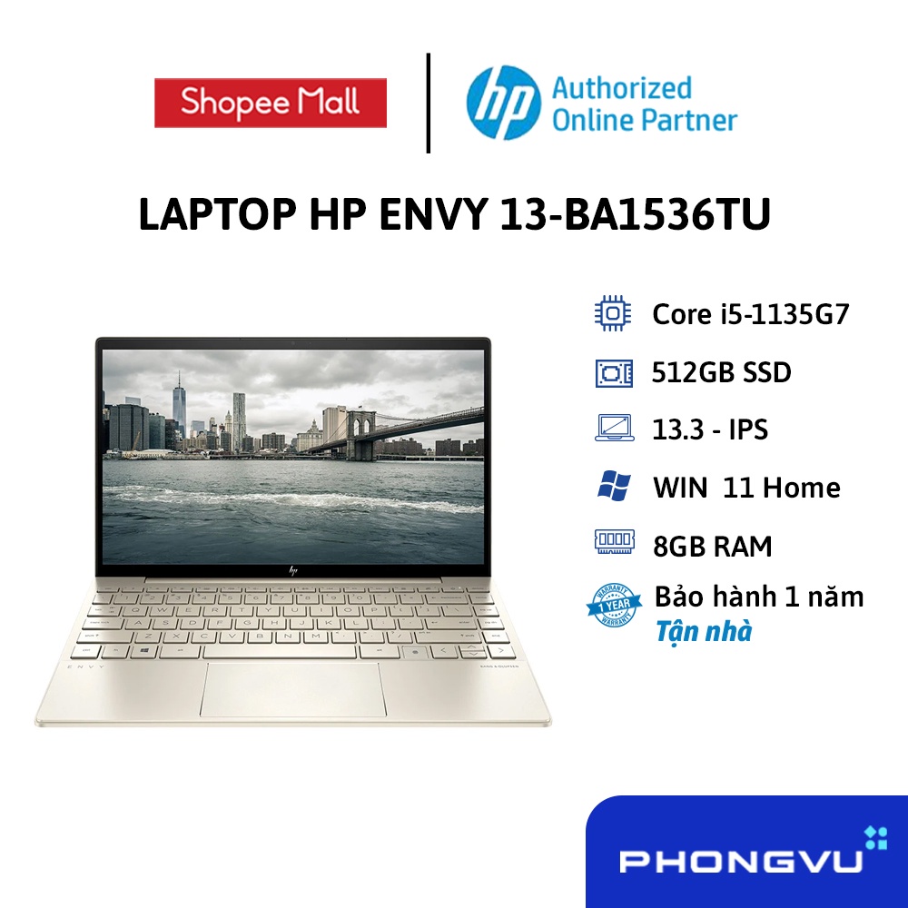 [ELHP10 giảm 10% max 2TR5 đơn từ 15TR] - Laptop HP Envy 13-ba1536TU 4U6M5PA  - Bảo hành 12 tháng