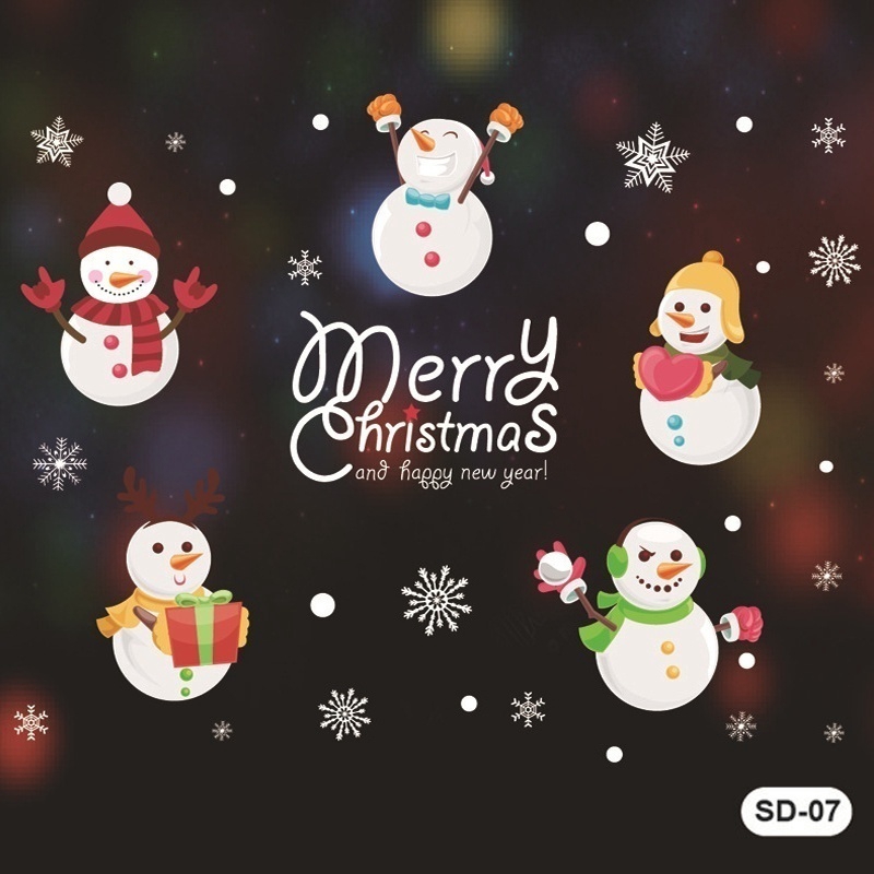 3 Miếng Dán Cửa Sổ Trang Trí Giáng Sinh Năm Mới 2022