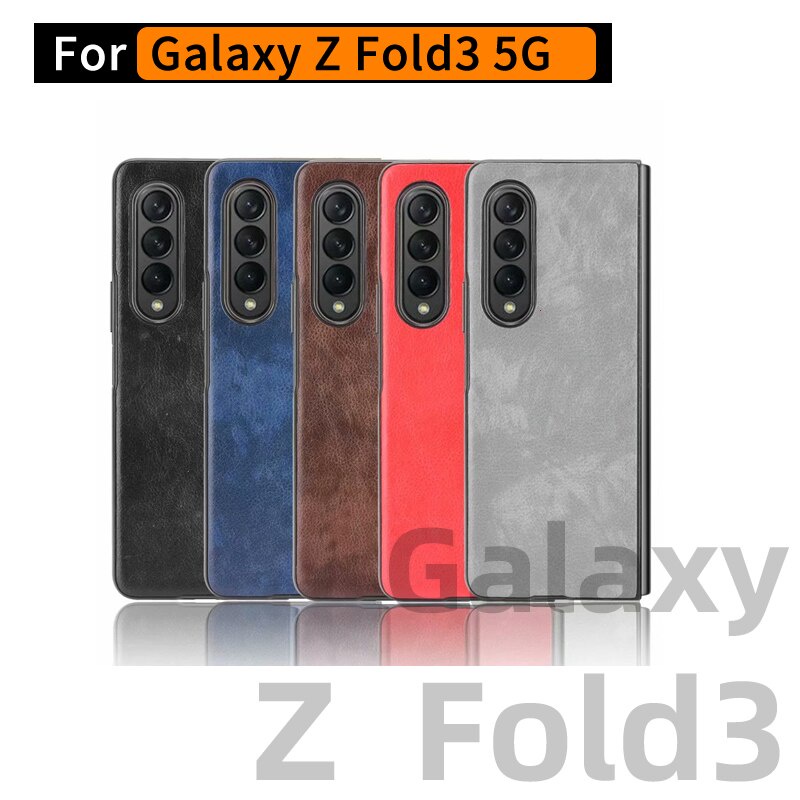 Ốp điện thoại cứng bằng da có thể gập lại thời trang cho Samsung Galaxy Z Fold 3 Galaxy Z Fold 2 / W21