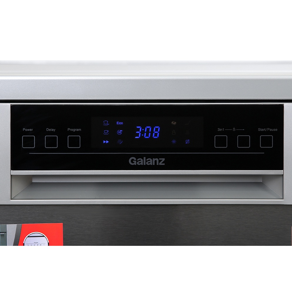 W60B1A401M-AE5(SS) MIỄN PHÍ CÔNG LẮP ĐẶT -- Máy rửa chén Galanz W60B1A401M-AE5(SS) 1850W