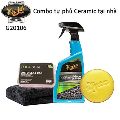 Meguiar's Combo 4in1 Ceramic Wax, Bảo vệ sơn xe - đánh xe sáng bóng (Phủ ceramic tại nhà) - G20106