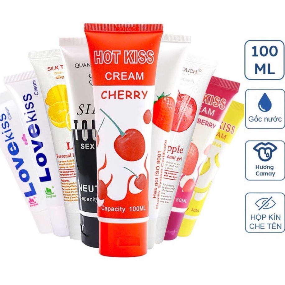 Gel Bôi Trơn Hương Vị Trái Cây Love Kiss Hot Kiss - 100ml