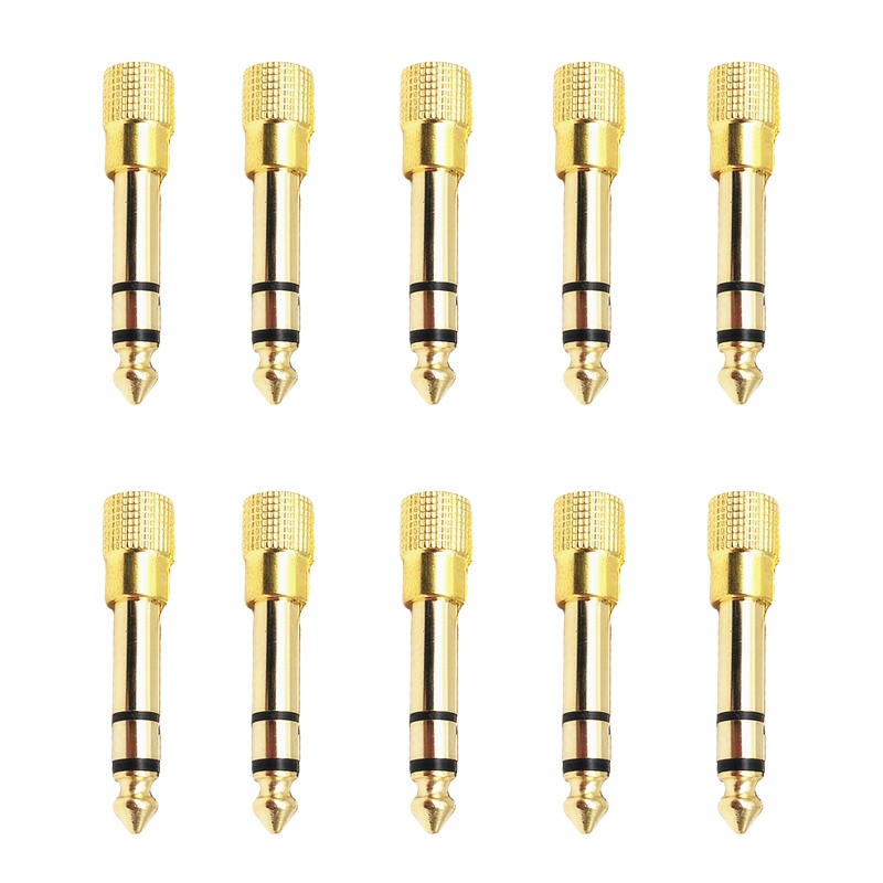 Set 10 Đầu Nối Chuyển Đổi Giắc Cắm Tai Nghe 6 35mm Sang 3 5mm Chuyên Dụng