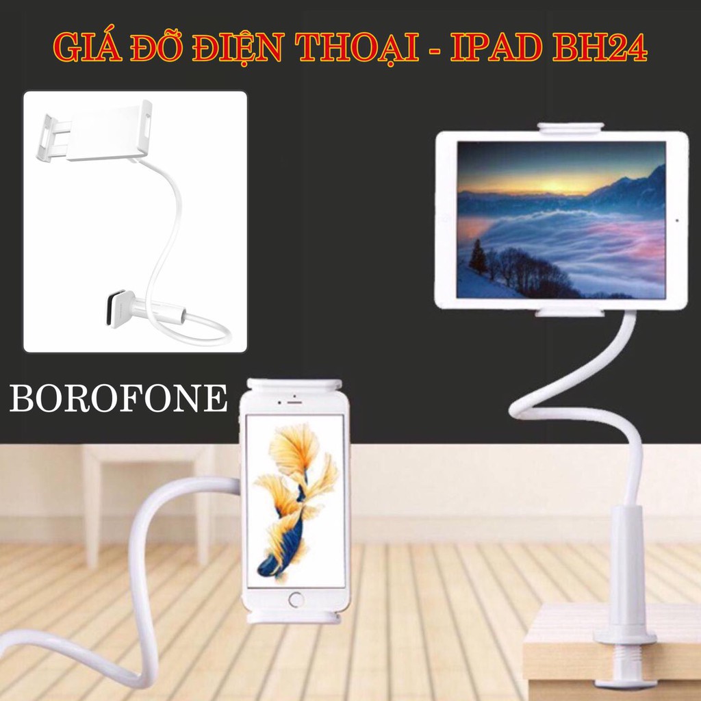 Kẹp điện thoại ipad cao cấp đa năng dùng cho ipad và điện thoại BOROFONE BH24 Siêu bền