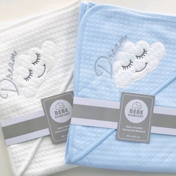 Chăn ủ choàng BEBE COMFORT cao cấp - Khăn ủ tắm có mũ cho bé