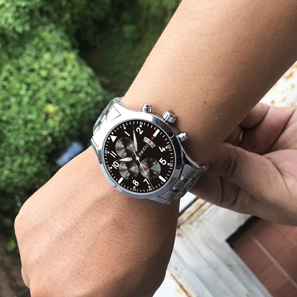 (HUYỀN THOẠI) Đồng Hồ Nam Lịch Ngày SWIDU S2628 Doanh Nhân Dây Thép Cao Cấp Không GỈ _Full Box | BigBuy360 - bigbuy360.vn