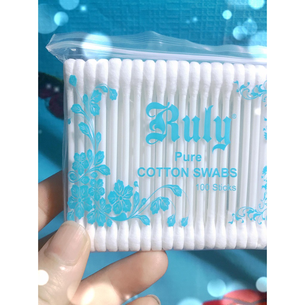 1 bịch tăm bông, được làm từ bông tự nhiên, ko xơ, ko mủn, ko xù khi sử dụng