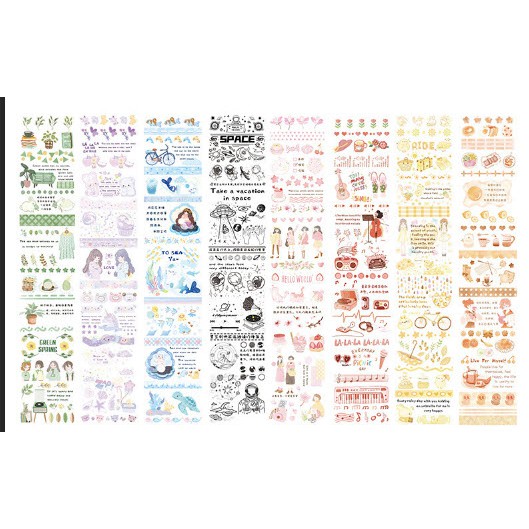 sticker dáng dài nail sticker S27 sticker cute sticker dễ thương