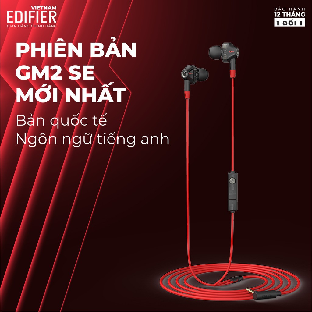 HÀNG CAO CẤP -  Tai nghe gaming EDIFIER GM2 SE Micro chống ồn Âm thanh sống động - Hàng phân phối chính hãng - Bảo hành 