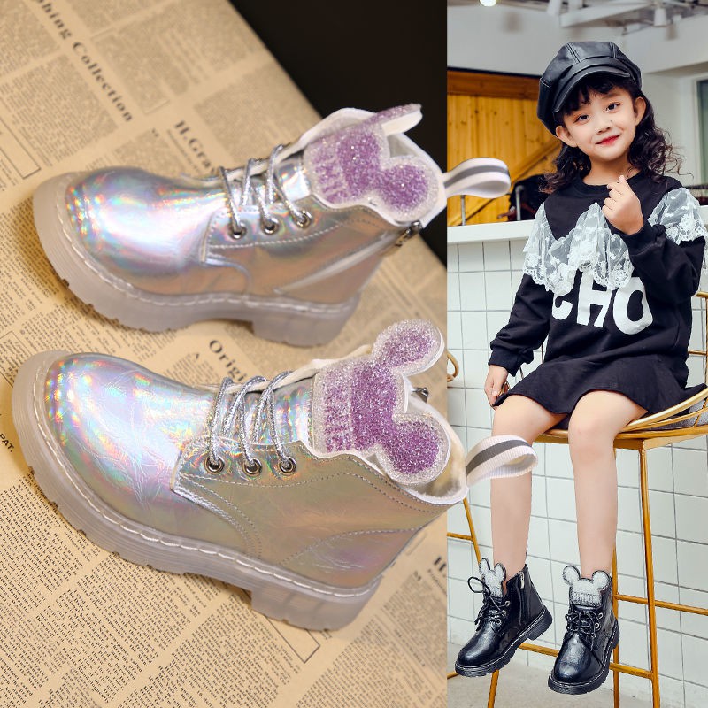 ★ Giày Boots Martin Lông Cừu Thời Trang Cho Nữ❤Giày Bốt Cổ Thấp Lót Cotton Dày Ấm Áp Thời Trang Mùa Thu❤Giày Boot Đi TuyếT Cho Bé