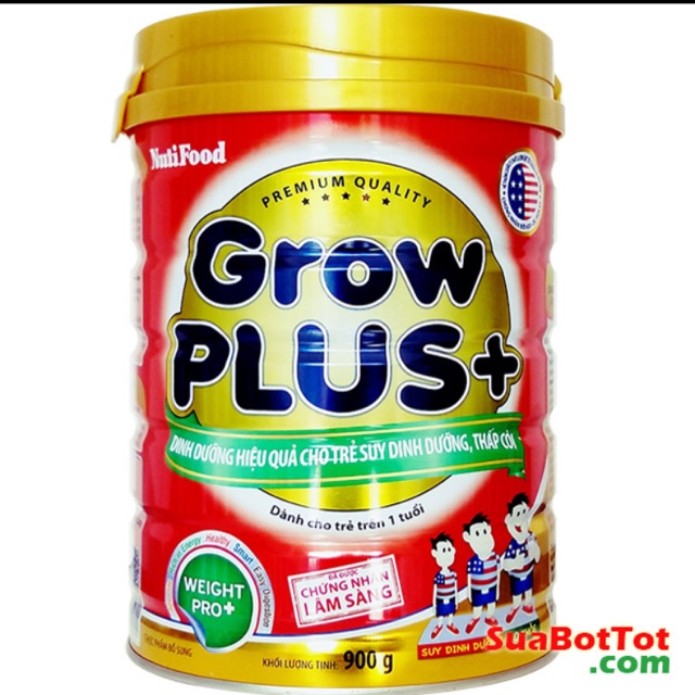 Sữa bột Growplus đỏ 900g NutiFood