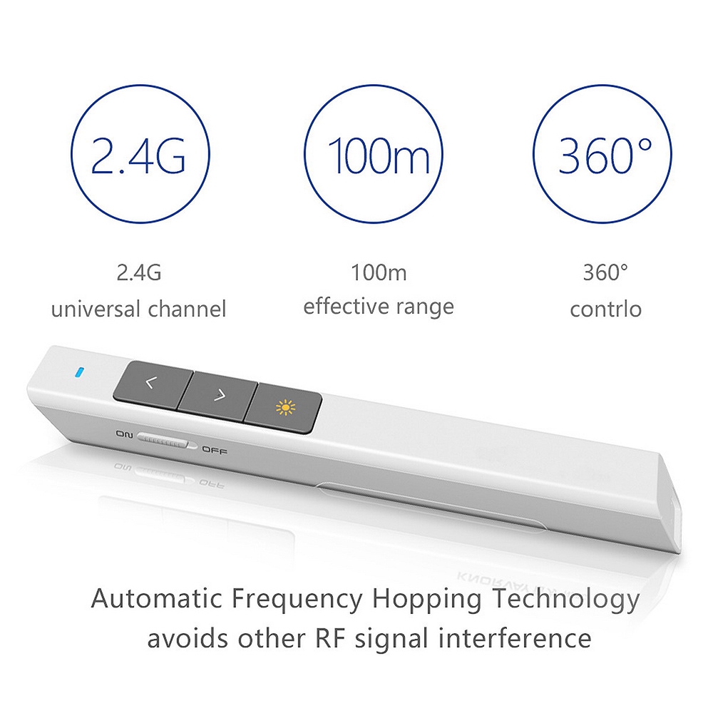 Bút laser không dây RF cổng USB tiện dụng cho bài thuyết trình Powerpoint