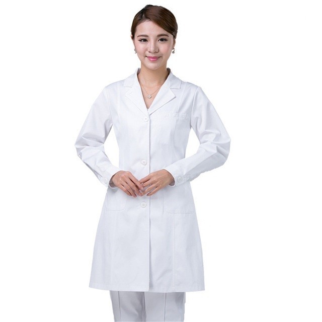 Bộ Áo Blouse Y Tá (Vạt Ngắn) Trắng Giá Sỉ Dùng Trong Bệnh Viện - Phòng Khám - Phòng Thí Nghiệm - Sinh Viên Thực Tập