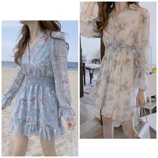 Váy hoa nhí cúc bọc phong cách ulzzang