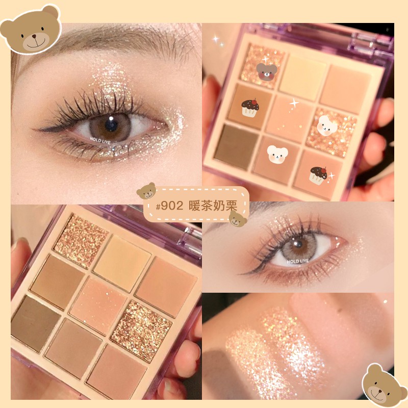 (Hàng mới về)Bảng phấn mắt gấu HOLD LIVE mịn lì sương khói Maddie Bear Mist Eyeshadow Palette | WebRaoVat - webraovat.net.vn