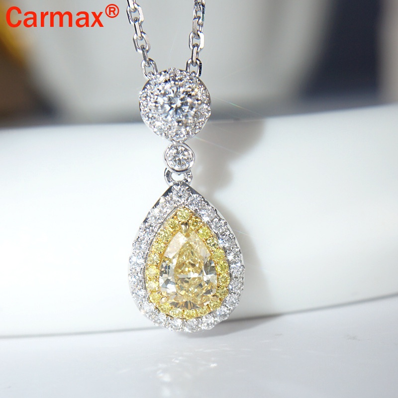 Vòng cổ Mặt Hình Giọt Nước In Họa Tiết Moissanite Sang Trọng Cho Nữ