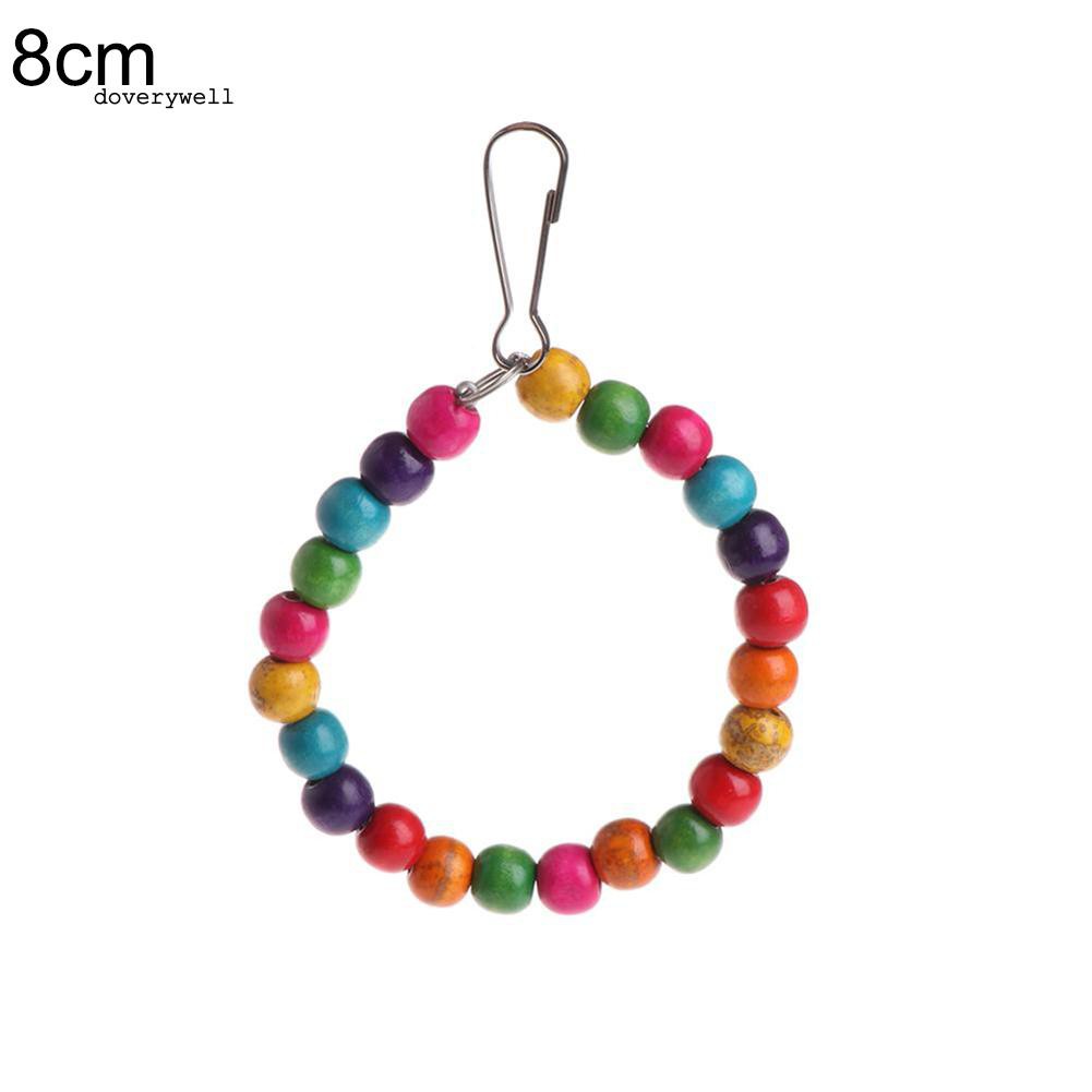 Vòng chuỗi hạt nhiều màu sắc treo lồng làm đồ chơi cho vẹt