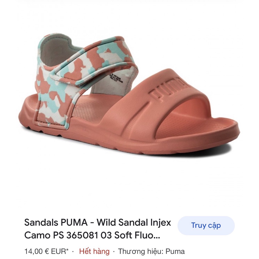 Sandal Pum@ cho bé hàng dư xịn nhẹ tênh