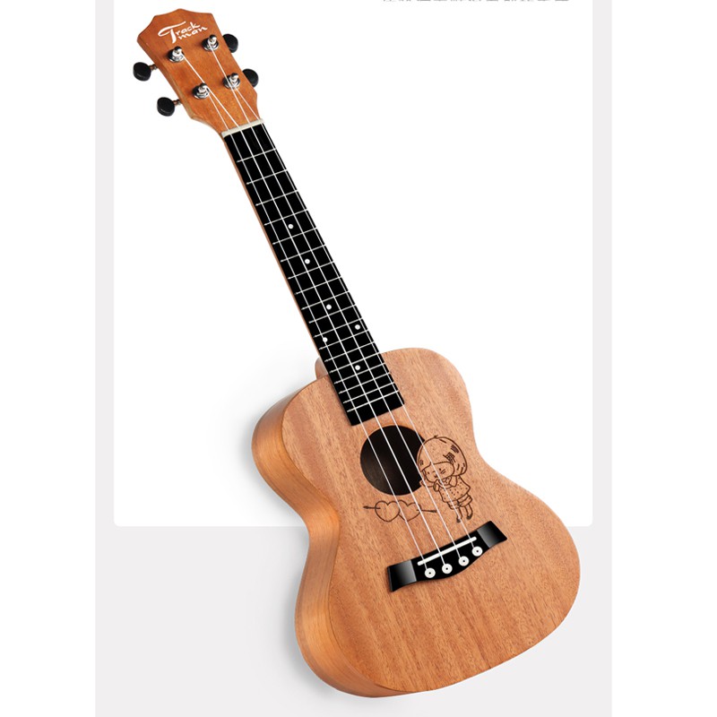 Đàn Ukulele Gỗ Size 62cm Super Soprano 4 Dây Tặng Kèm Bao Đựng Đàn Và Phụ Kiện vt163