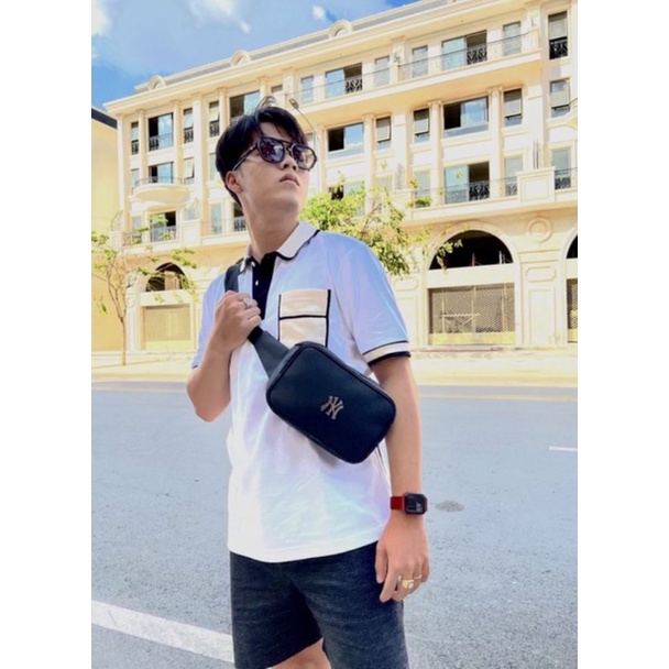 Túi Đeo Chéo MLB Logo Sắt Cao Cấp | Túi Bao Tử NY Chống Thấm Nước