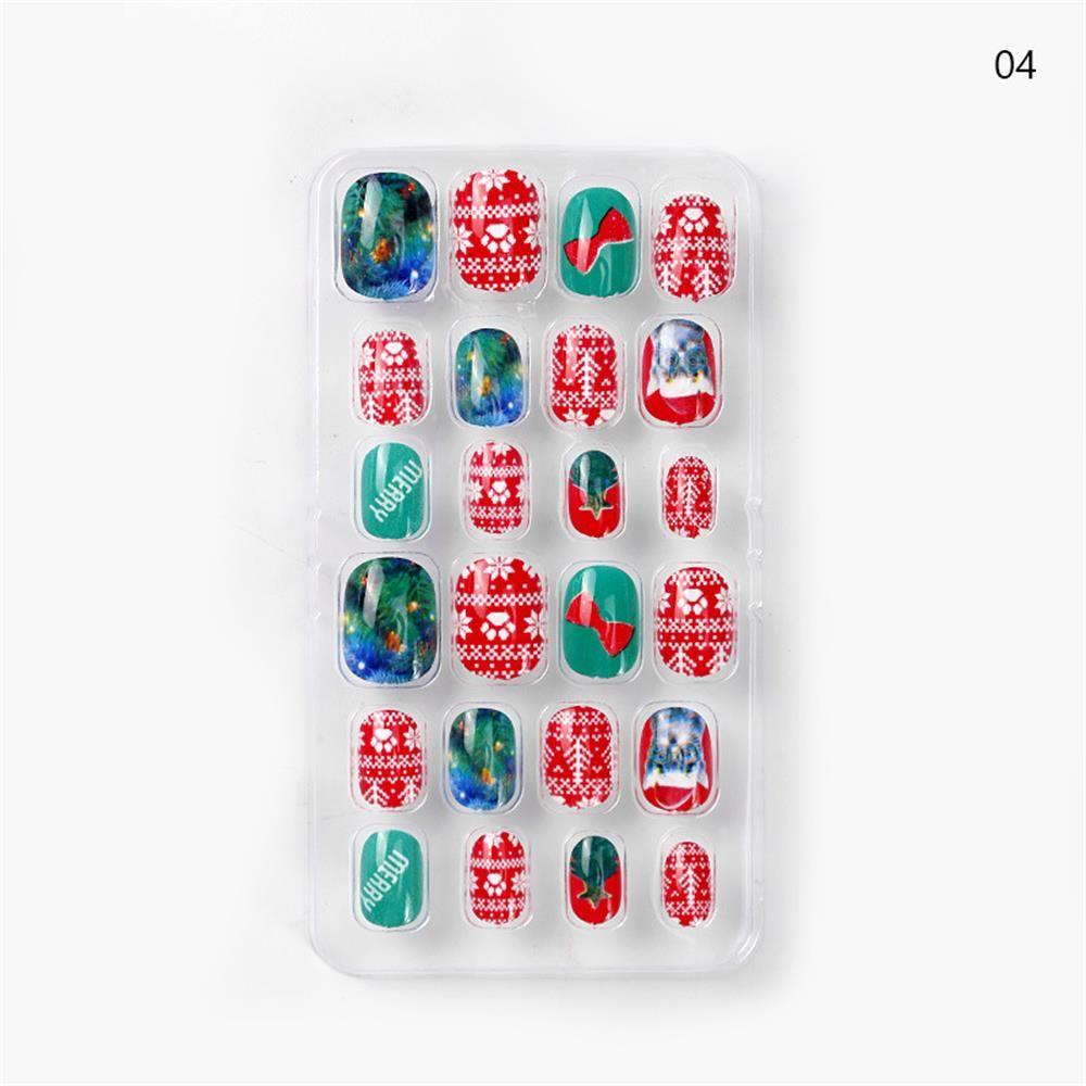 Set 24 Móng Tay Giả Bằng Acrylic Có Thể Tái Sử Dụng Nhiều Lần