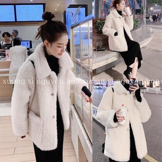 Set bộ nữ - sét áo khoác lông dáng rộng + váy body đen dáng dài xẻ sau (kèm video/ảnh thật) Xưởng Sỉ nguyễn hoa