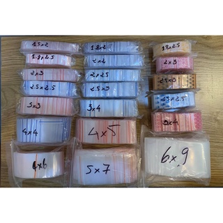  100 túi zip mini trong suốt + hoa văn họa tiết túi zip bạc 2 mặt bạc đáy liền túi nilon miết mép 