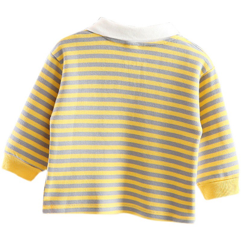 áo POLO kẻ dài tay trẻ em siêu đẹp 2021