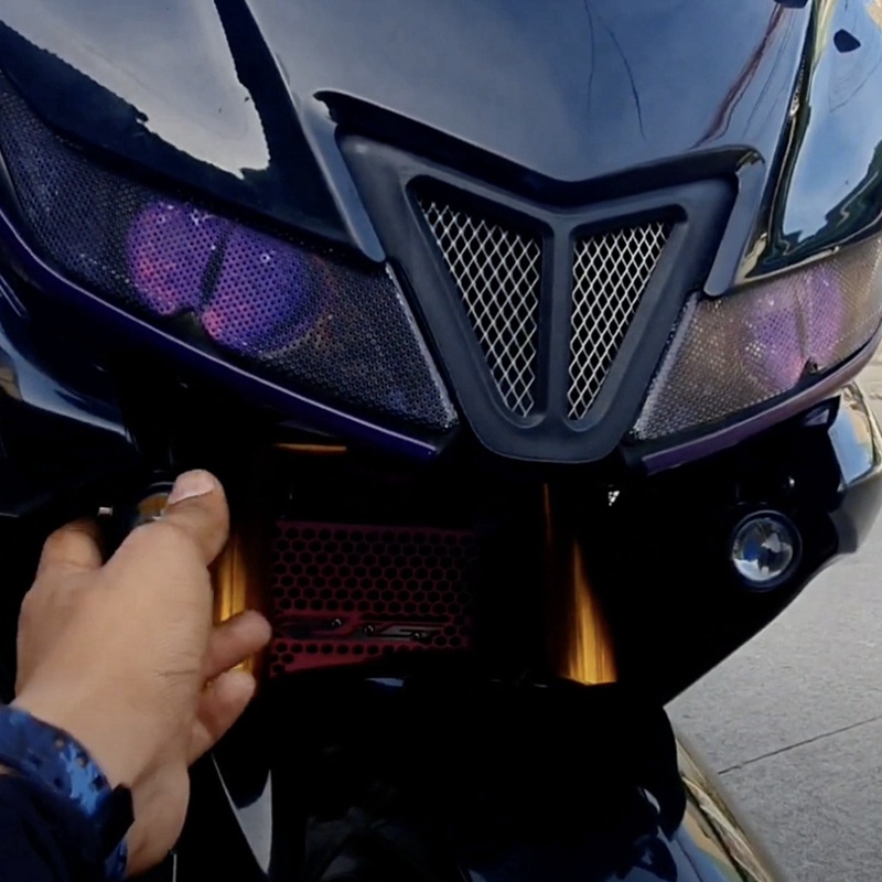 Ốp Bảo Vệ Đèn Pha Trước Màu Đỏ Cho Xe Mô Tô Yamaha YZF-R15 YZF R15 V3 2018-2020